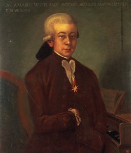 Portrét Wolfganga Amadea Mozarta (1756-91) v Řádu zlaté ostruhy, 1777